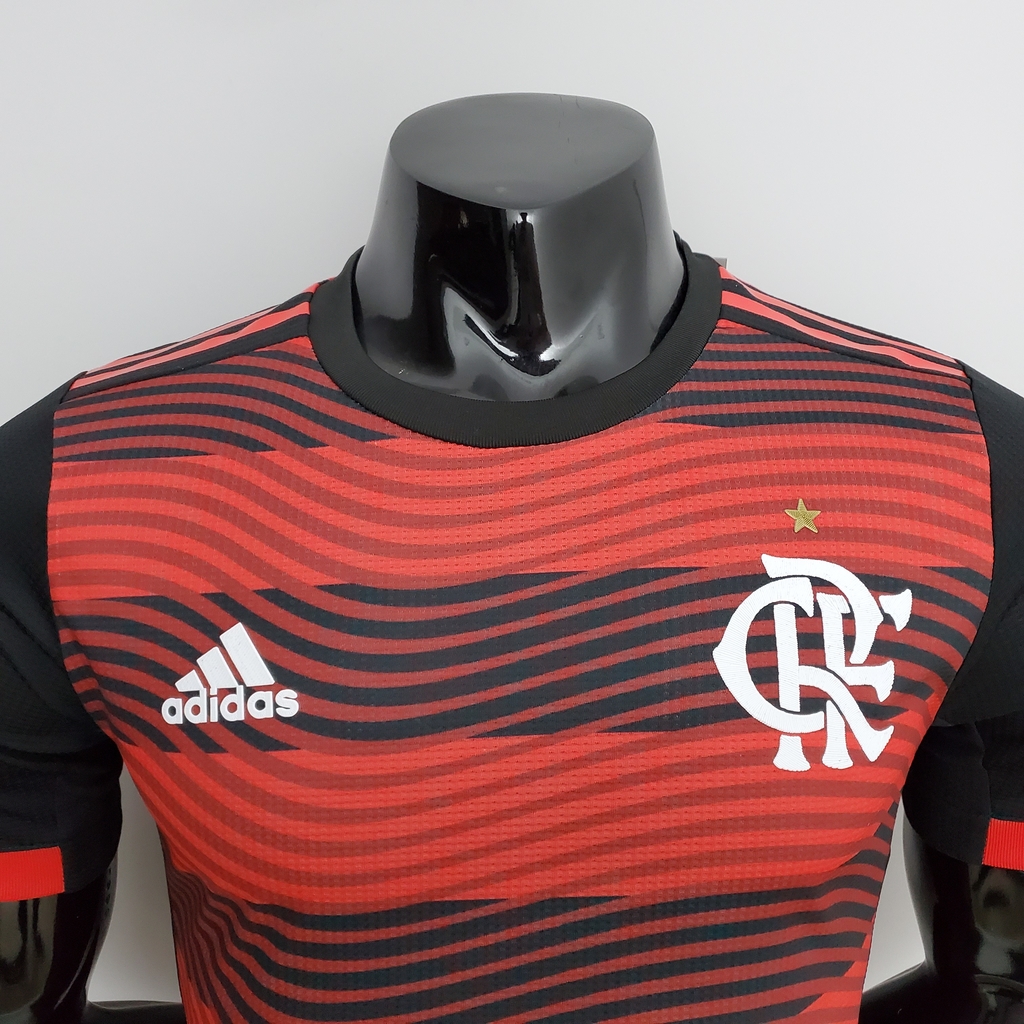 Camisa Flamengo I 22/23 s/n° Torcedor Adidas Masculina - Vermelho+