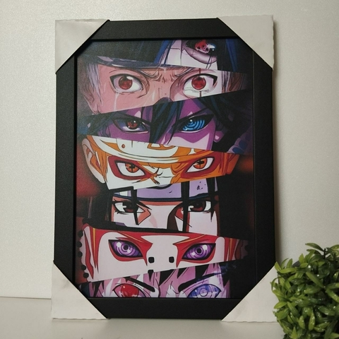 Quadro Decorativo Naruto Akatsuki Símbolo Poster 23x33cm