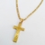 Colar Masculino cordão crucifixo Oração Pai Nosso Banhado ouro 18k inoxidavel - comprar online
