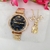 Kit Relogio Feminino Prova dagua + Colar folheado