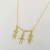 Colar Folheado a ouro 18k Filhos 2 Menina e 1 Menino