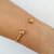 Lote 6 Bracelete feminino Aço Inox Dourado - comprar online