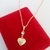 Colar Folheado a ouro 18k Coração