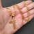 Colar Masculino cordão pingente Cruz Banhado ouro 18k inoxidavel