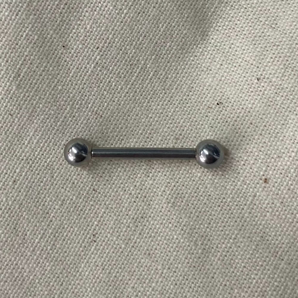 Piercing Titanio Lengua Industrial Por Par | Cuotas Sin Interés - Foto 8