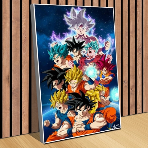 Quadro Decorativo Dragon Ball Goku Instinto Superior 33x43cm