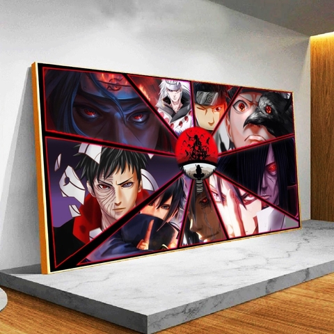 Quadro Decorativo Naruto Uzumaki E Sasuke Uchiha 23x33cm