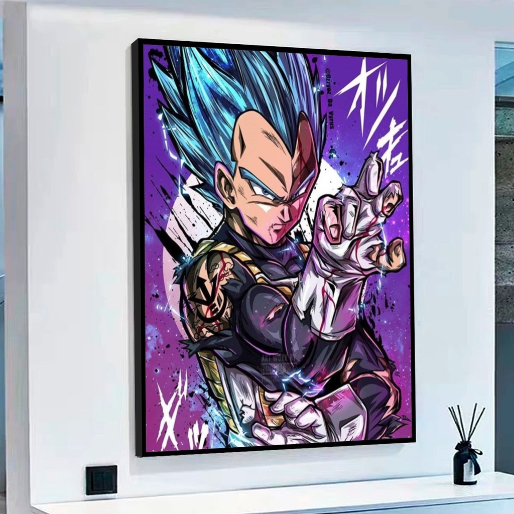 Quadro decorativo vegeta Majin Vegeta Desenho Anime para sala quarto no  Shoptime