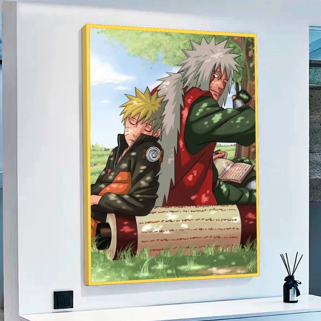 Quadro decorativo Anime Naruto e Jiraya Desenho Arte para sala