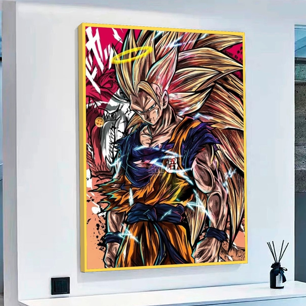 Quadro decorativo Goku Instinto superior Dragon Ball, imagens do