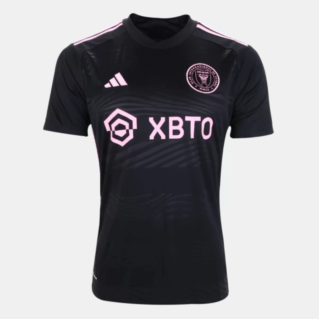 Camisa Inter Miami II Away 23/24 Masculino Adidas Preta e Rosa