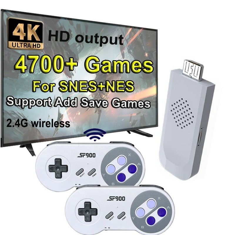 Vídeo Game retro 4K HD 10.000 jogos + Pilhas grátis - Videogames