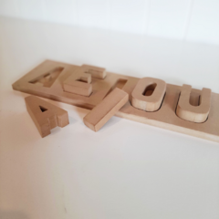 Encastre Letras Vocales - La tienda de Nole