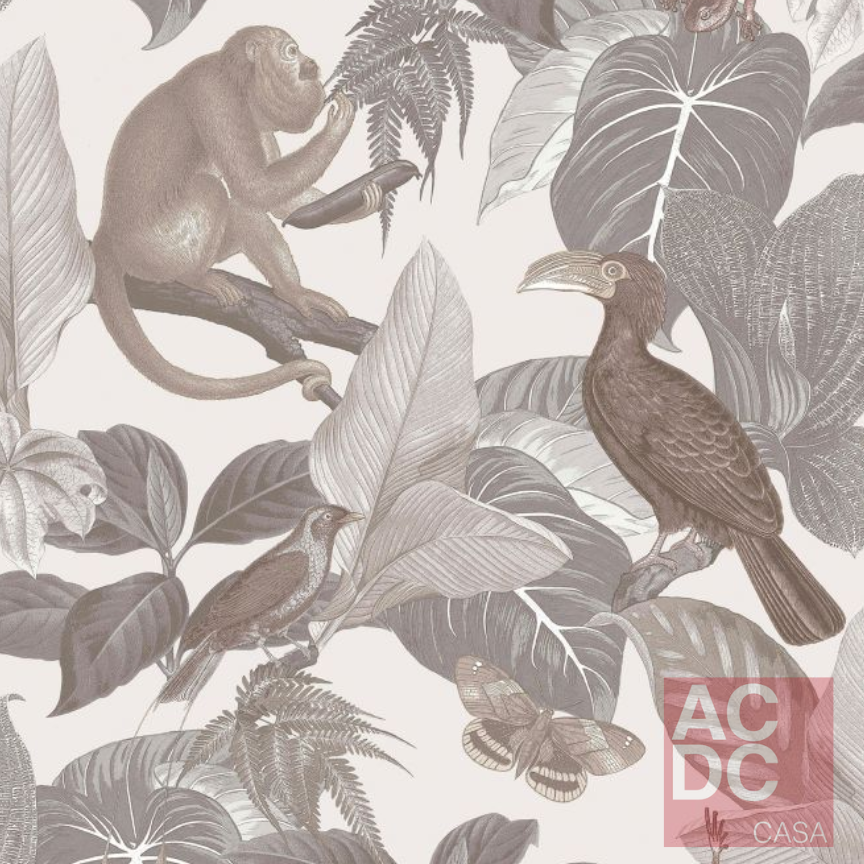 Macaco branco segurando folha de vaso com fundo brilhante · Creative Fabrica