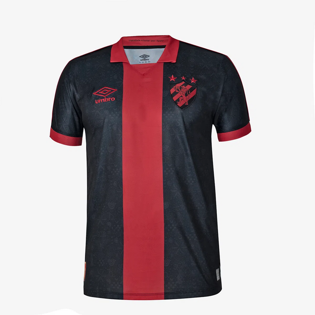 Camisa Sport Recife 1 Home 22/23 Torcedor Umbro Massculina - Vermelho e  Preto