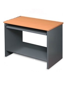 0052 MESA PARA PC SYSTEM DE 0.90X0.50X0.80 CON BANDEJA PARA TECLADO Y ESTANTE PARA CPU E IMPRESORA MELAMINA 18MM
