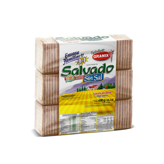 Salvado Sin Sal Pack Familiar 3 En 1 690g