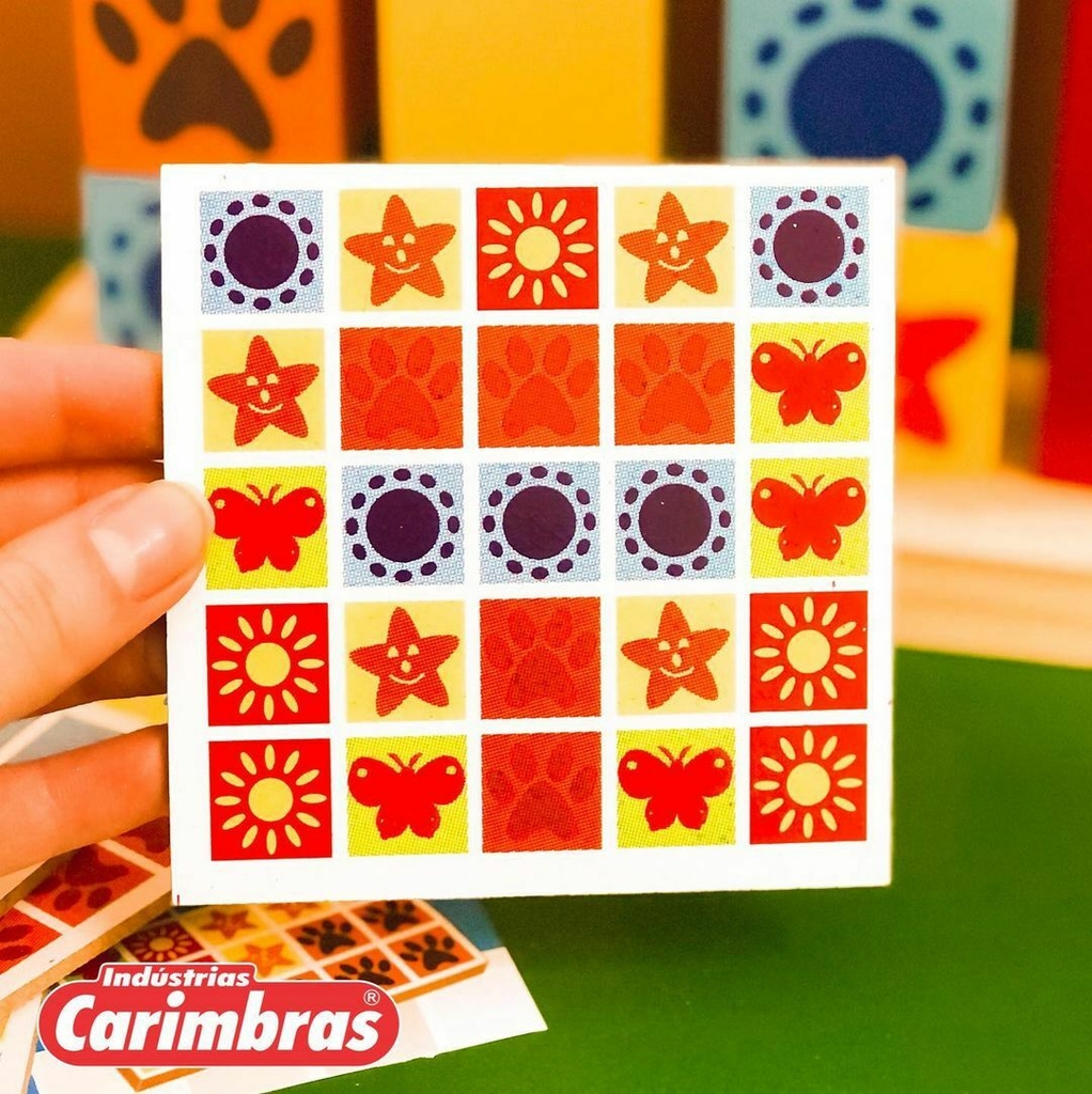 Jogo Educativo de Montar Blocos e Cubos Seriados Carimbras