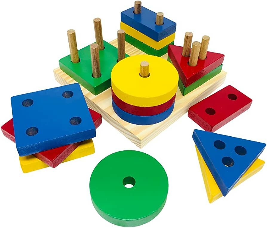 Carlu Brinquedos - Prancha de Seleção Pequena Jogo Educativo, 3+ Anos, 16  Peças, Multicolorido, 1078