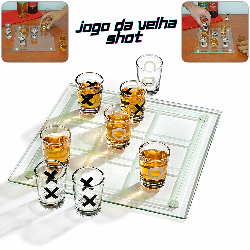 Jogo da velha drink 10 peças Rio de ouro - Ibyte