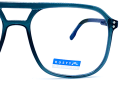 Anteojo Marco Rusty Bruice Steel Blue 56 mm Blue Block Lens - La Optica web