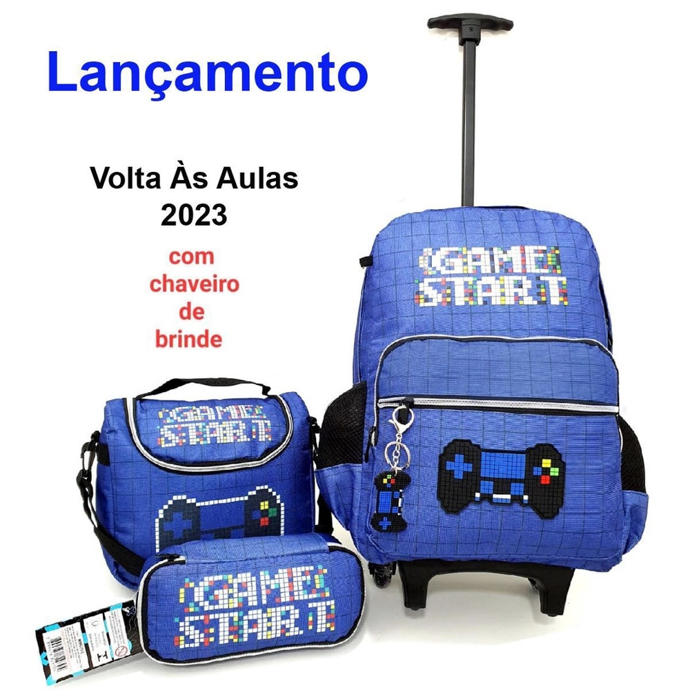 Kit Mochila Escolar Estojo Lancheira C/pop it Meninos B-Blox Kit6303