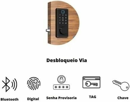 Fechadura Digital Biometria Tag Inteligente WiFi Automação