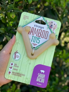Brinquedo Osso de Bamboo Natural - V