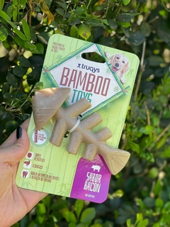 Brinquedo Osso de Bamboo Natural - ESPINHO DE PEIXE