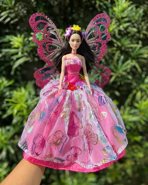 Roupa barbie luxo - cinderela borboleta no Shoptime