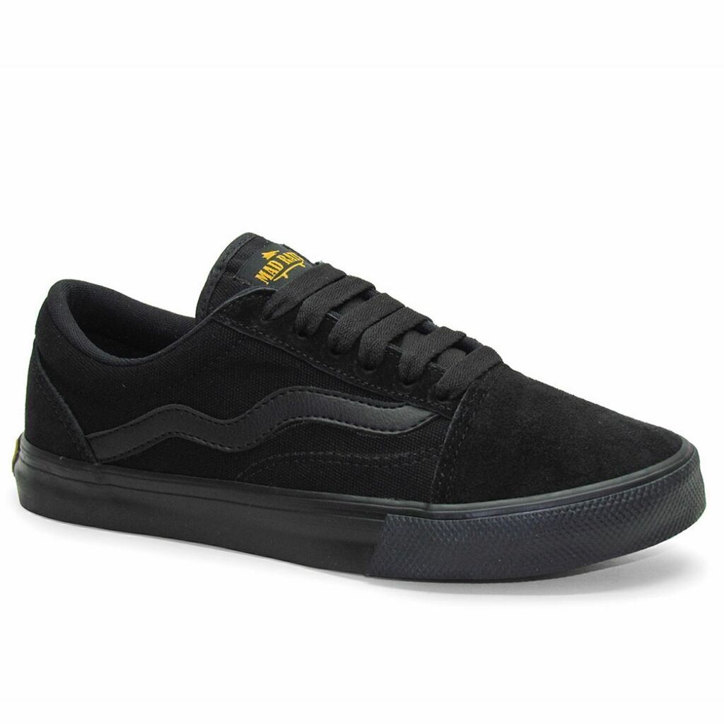 Tênis De Skate Hi Top Old School Preto Mad Rats