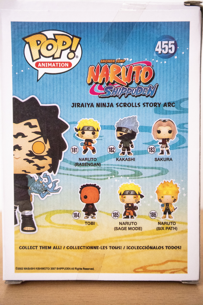 Funko Pop! Animation Naruto – Sasuke (Curse Mark) #455 – Édition Limitée Convention – Vinyle 9 Cm
