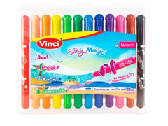 Crayón De Cera En Gel Silky Magic 3 En 1 Vinci 12pz