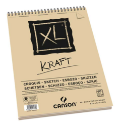 Álbum XL Kraft Canson A4, 21 x 29.7cm, 60 HOJAS, 90 Gms