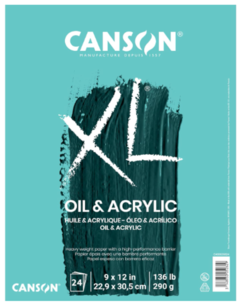 Block Canson Xl Óleo Y Acrílico 24h 22.9x30.5cm 290g - comprar en línea