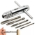 Llave de Trinquete Ajustable Con Mango En T QISF Con 5 Piezas M3-M8