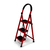 Escalera de Acero Tijera Color Rojo Plegable 150 KGS