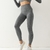 Leggings esportivos sem costura para mulher, cintura alta, elástico, cor sólid - comprar online