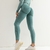 Leggings esportivos sem costura para mulher, cintura alta, elástico, cor sólid - loja online