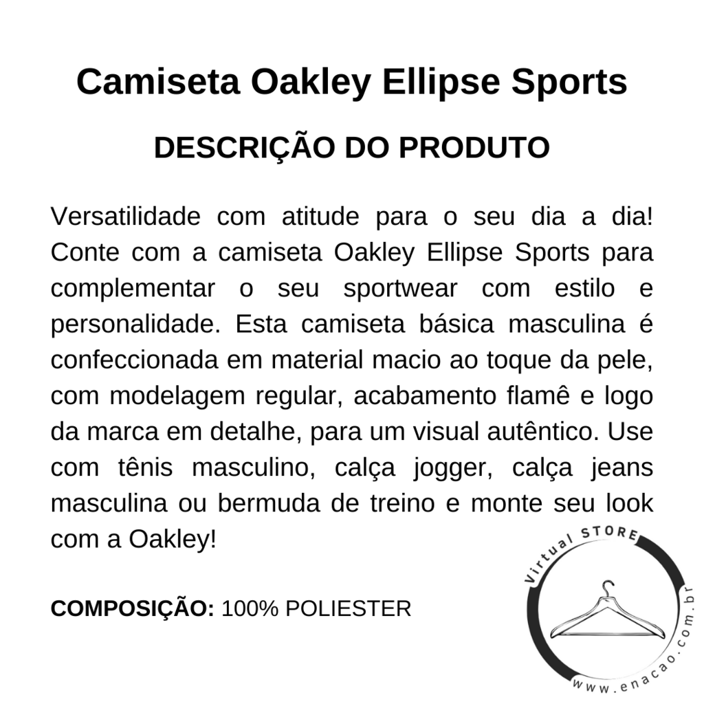 Camiseta Oakley Ellipse Vermelha - Compre Agora