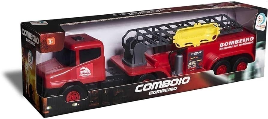 CAMINHÃO DE BRINQUEDO COMBOIO BOMBEIRO COM ACESSORIOS - CAMINHÃO