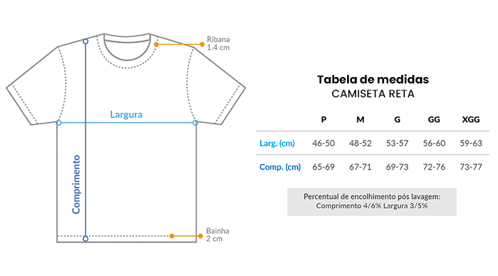 Camiseta T shirt Reta