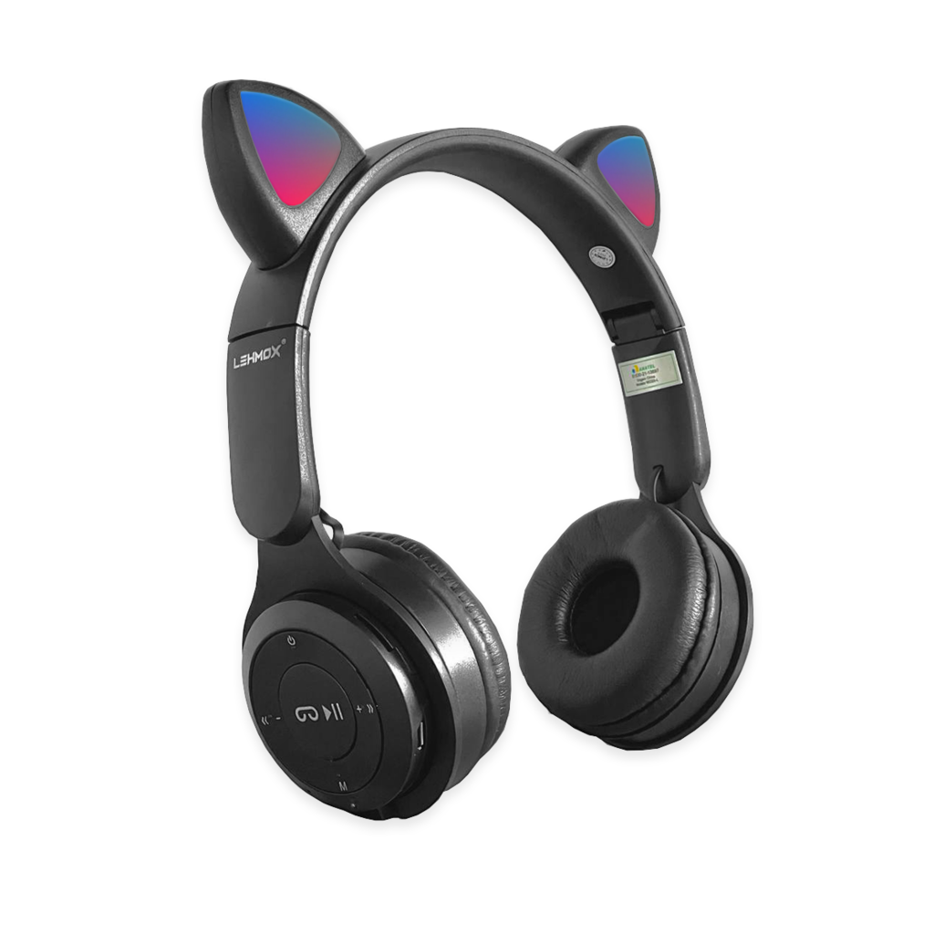 Headphone Headset Gatinho Orelha De Gato Com Led Fone De Ouvido