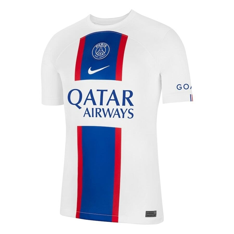 CAMISA PARIS SAINT-GERMAIN AWAY(30 MESSI) 21/22  TORCEDOR-NIKE-MASCULINA-BRANCA/ROSA