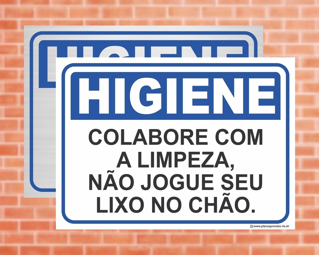 Placa Sinalização Higiene - Não Jogue Lixo Na Privada