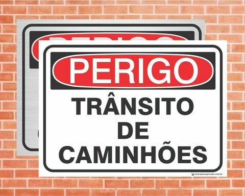 Placa de perigo produto tóxico - Trik