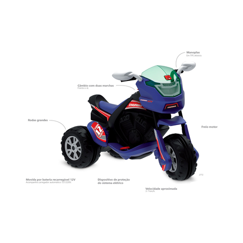 Moto Eletrica Infantil Zippy Toys BMW S1000RR 12V Vermelha - Maçã