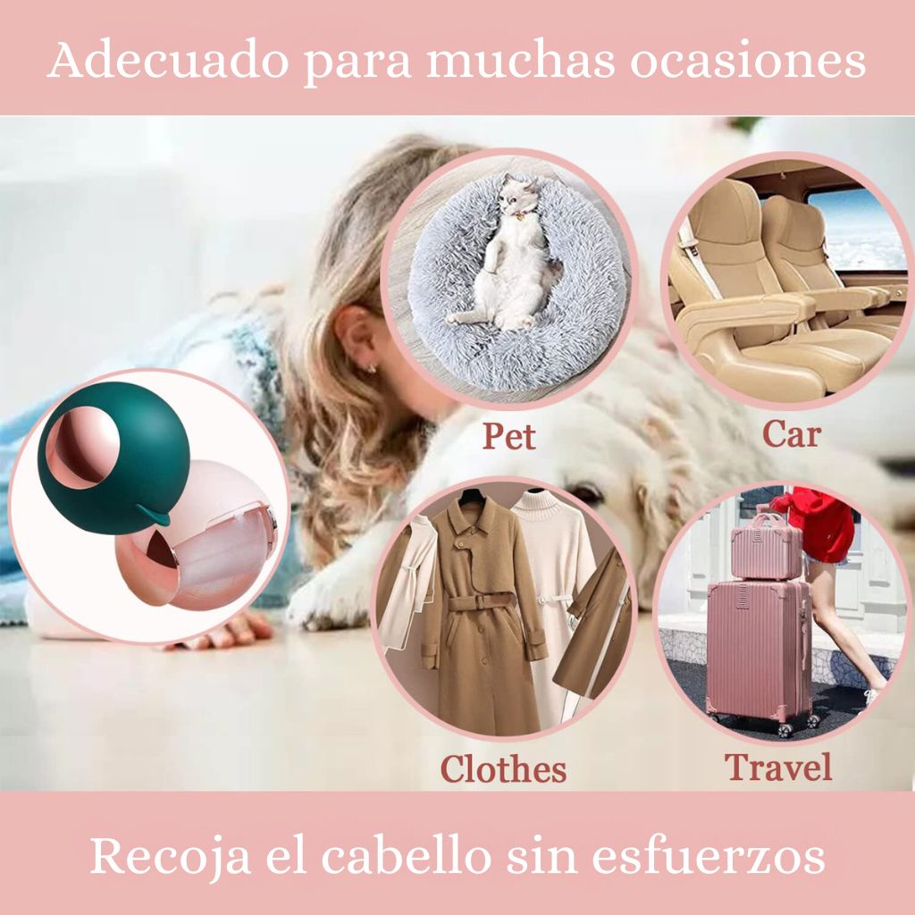 Bolita quita pelusa cabello personas mascotas