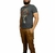 Playera Larva Lobo Sabio Huichol Gris