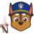 Careta Chase Paw Patrol Cotillon Disfraz Fiesta Eventos
